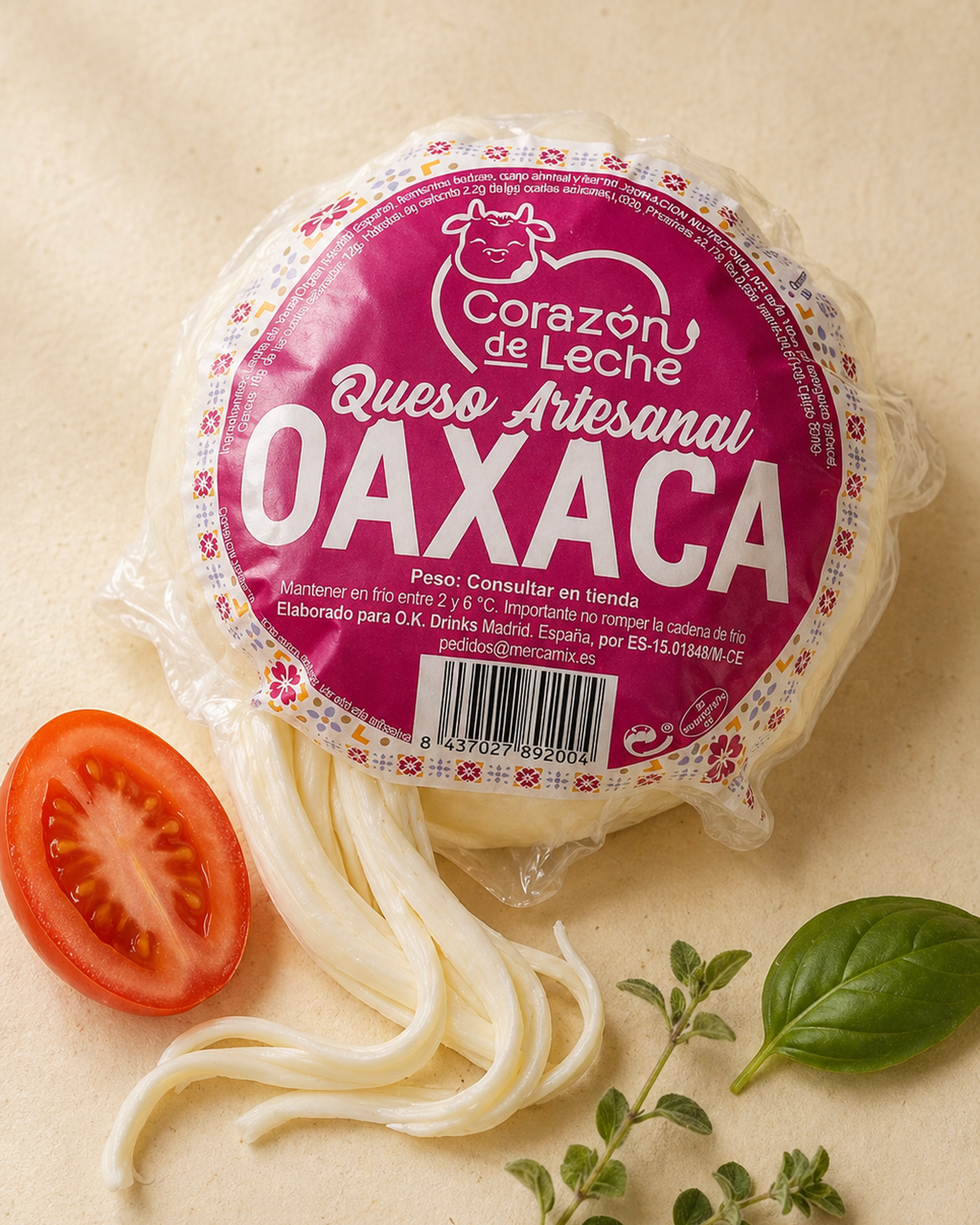 Queso Oaxaca Corazón de Leche