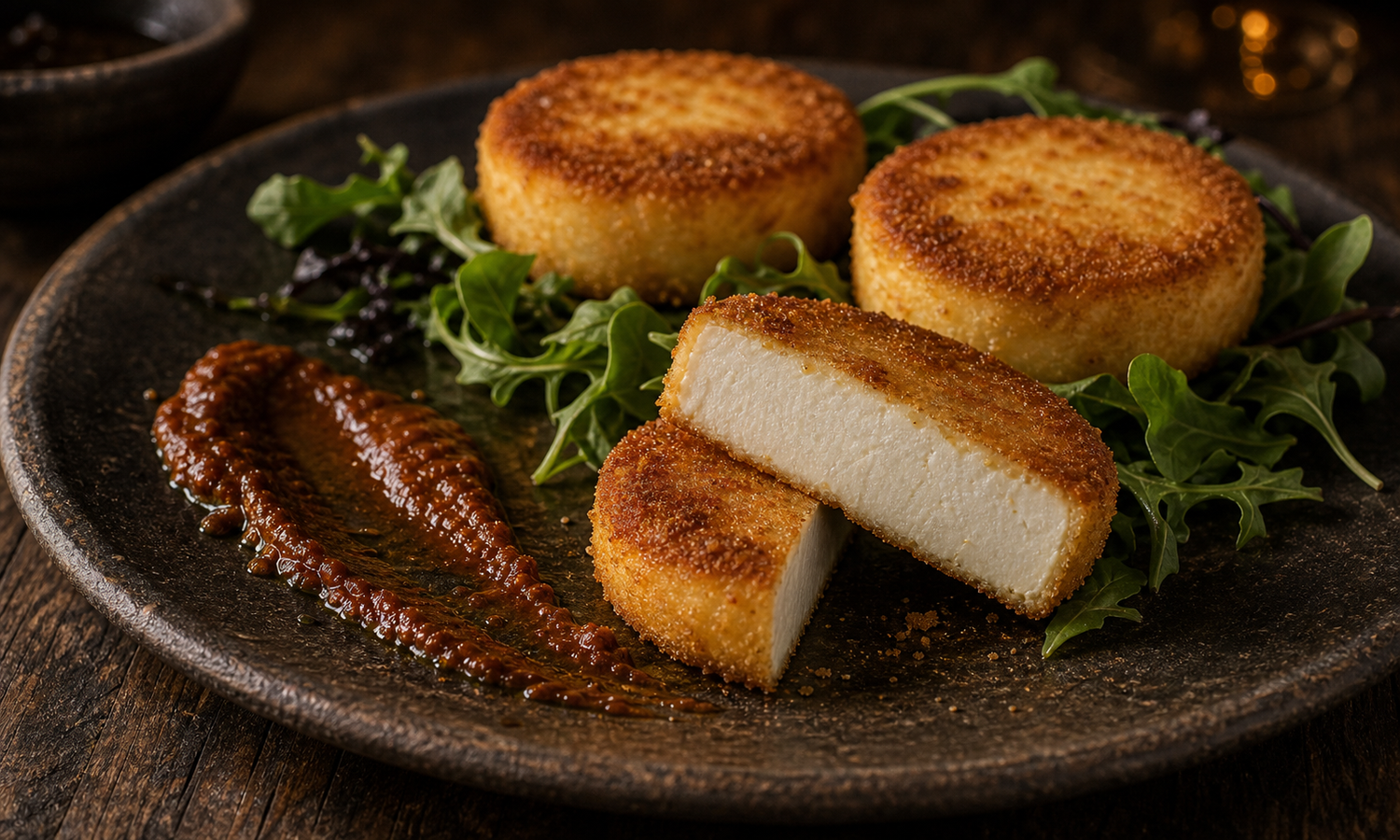 Queso Panela empanizado y dorado