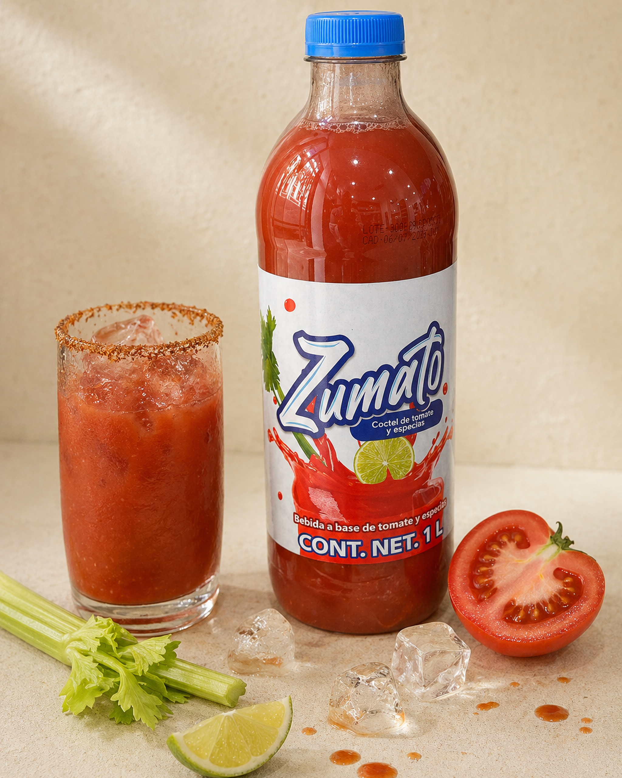Zumato bebida de tomate y limón